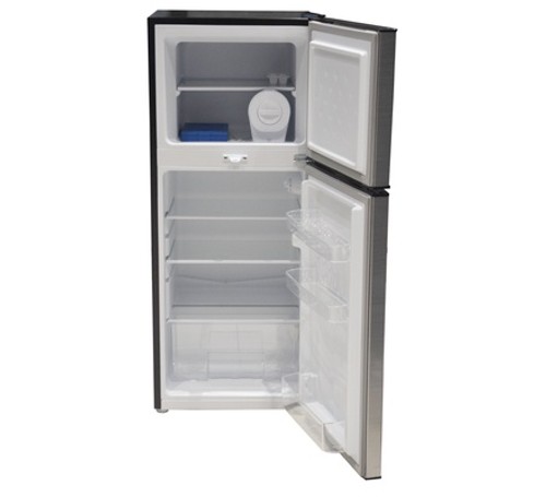MIKA Fridge, 138L, 2 Door Top Mount Freezer, Defrost, Inox Dark Matt MRDCD138XDM - Image 2