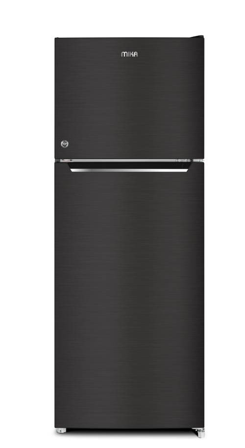 MIKA Fridge, 138L, 2 Door Top Mount Freezer, Defrost, Inox Dark Matt MRDCD138XDM