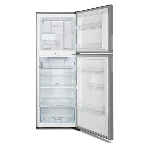 MIKA Fridge, 2 Door Top Mount Freezer Defrost, 168L, Line Silver Dark MRDCD168LSD - Image 3