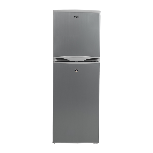 VON VART-22DHS Double Door Fridge, Top Mount Freezer- 144L