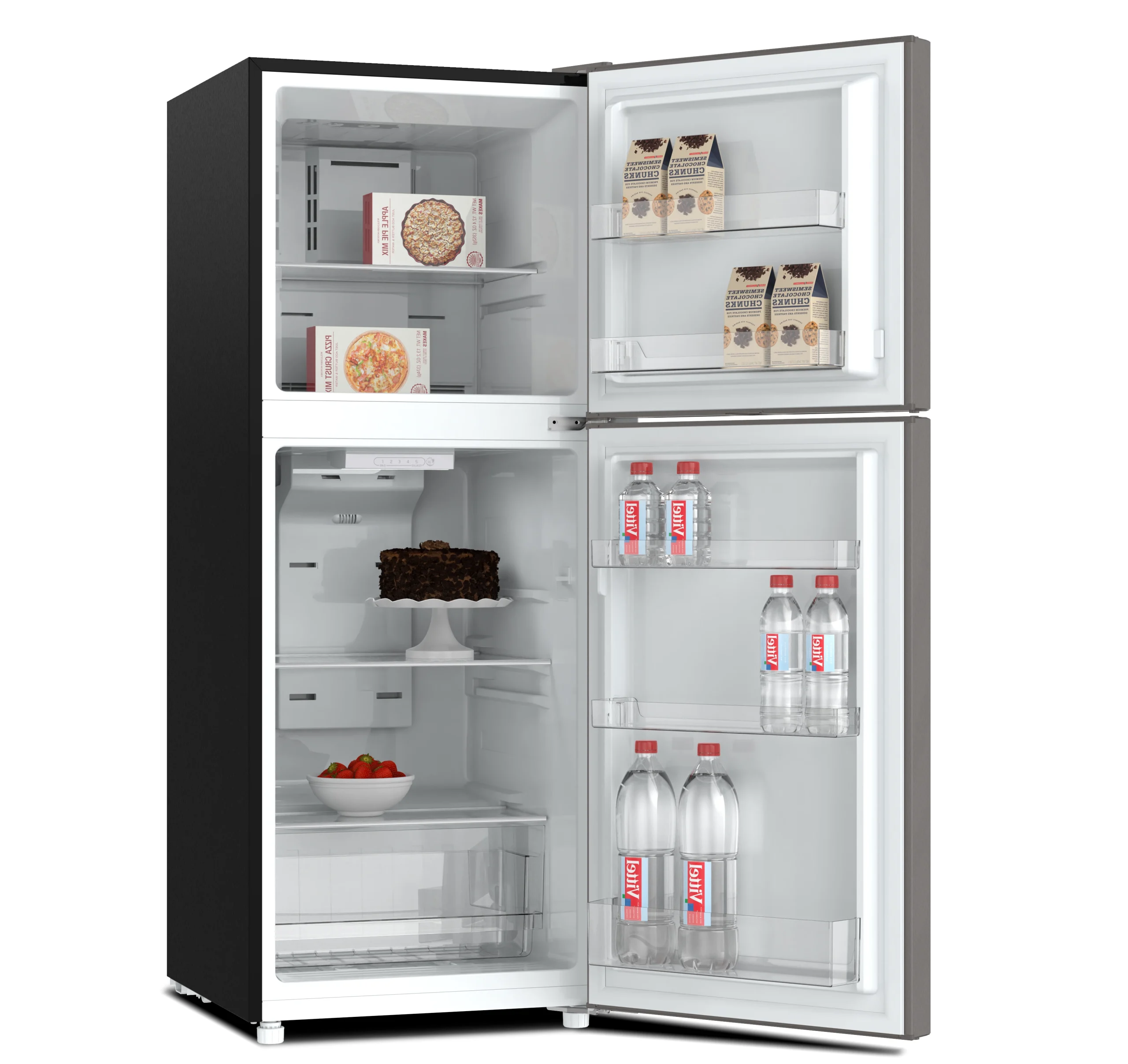 Von VART-25NHS Double Door Fridge 220L Silver - Image 2