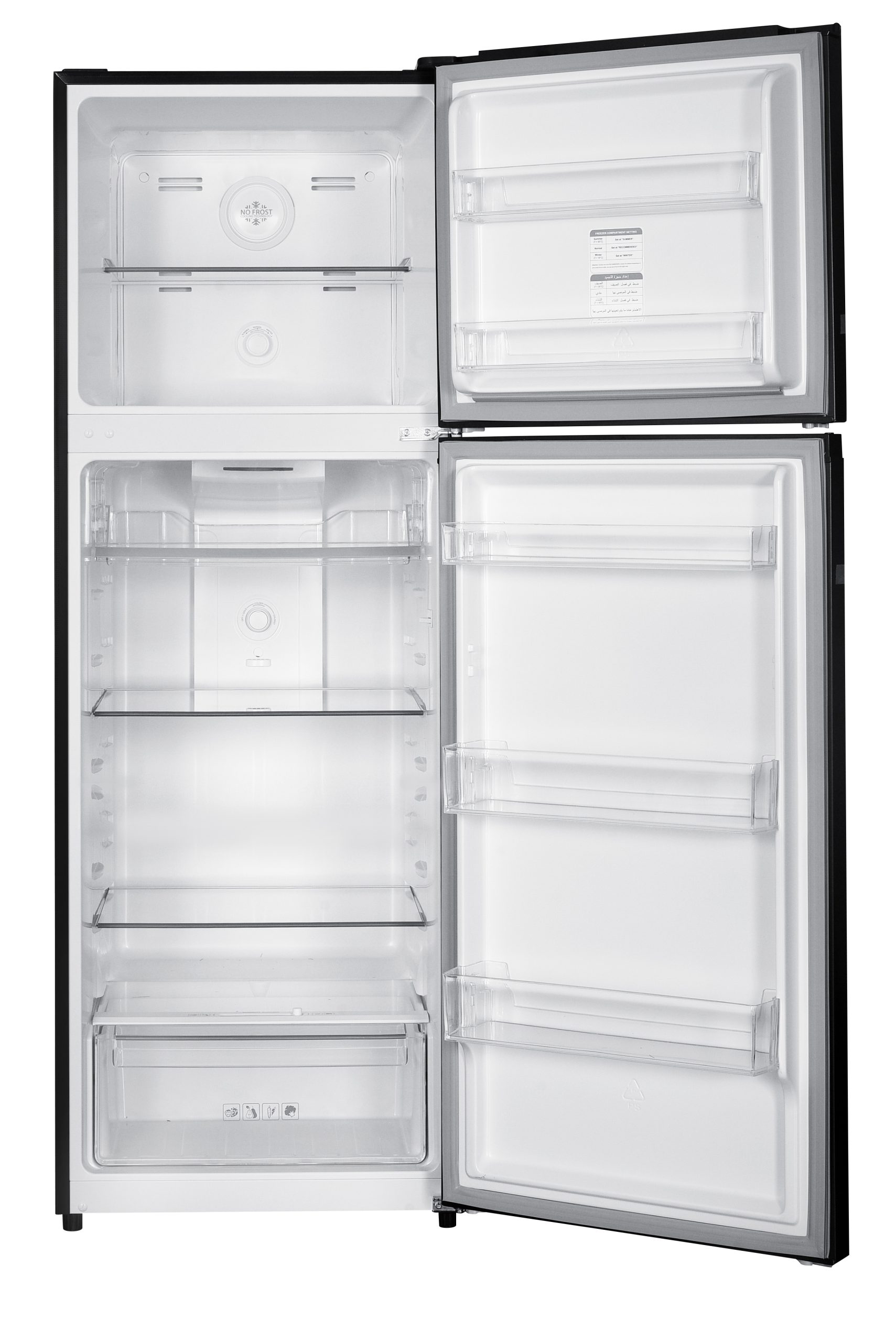 Von VRT-334NVAK Double Door Inverter Fridge 334L – Dark Inox - Image 3